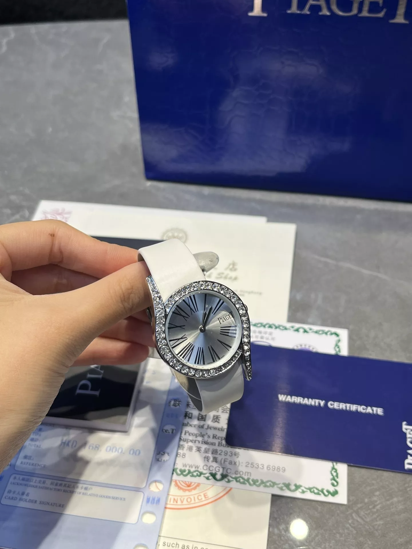 피아제 30mm 쿼츠 여성용 가죽 시계 상세 이미지 9