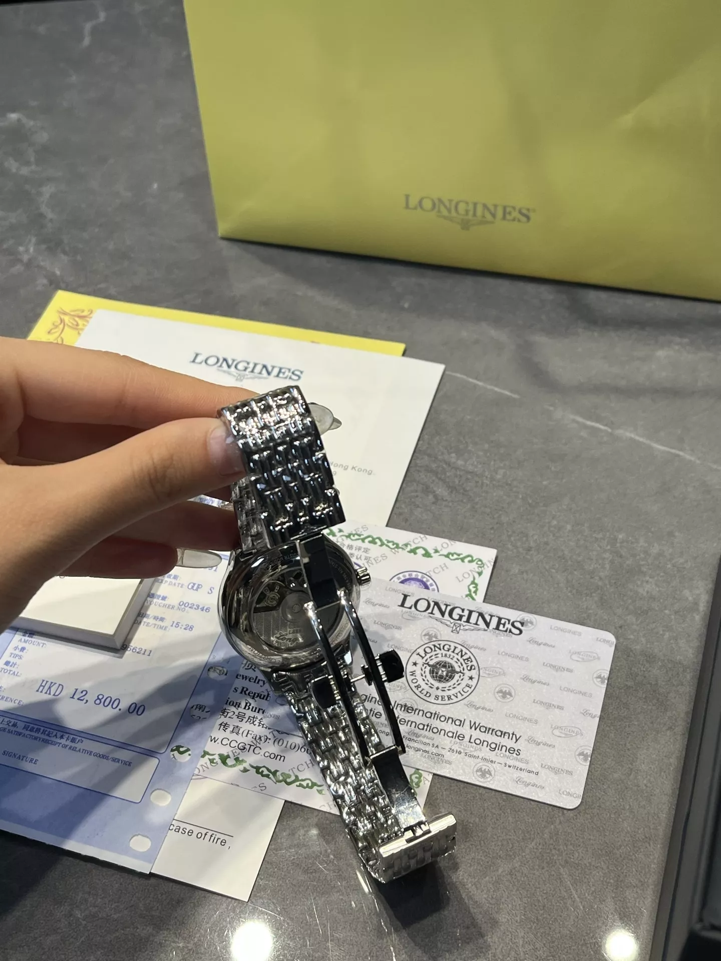론진 40mm 기계식 남성용 메탈 시계 상세 이미지 6