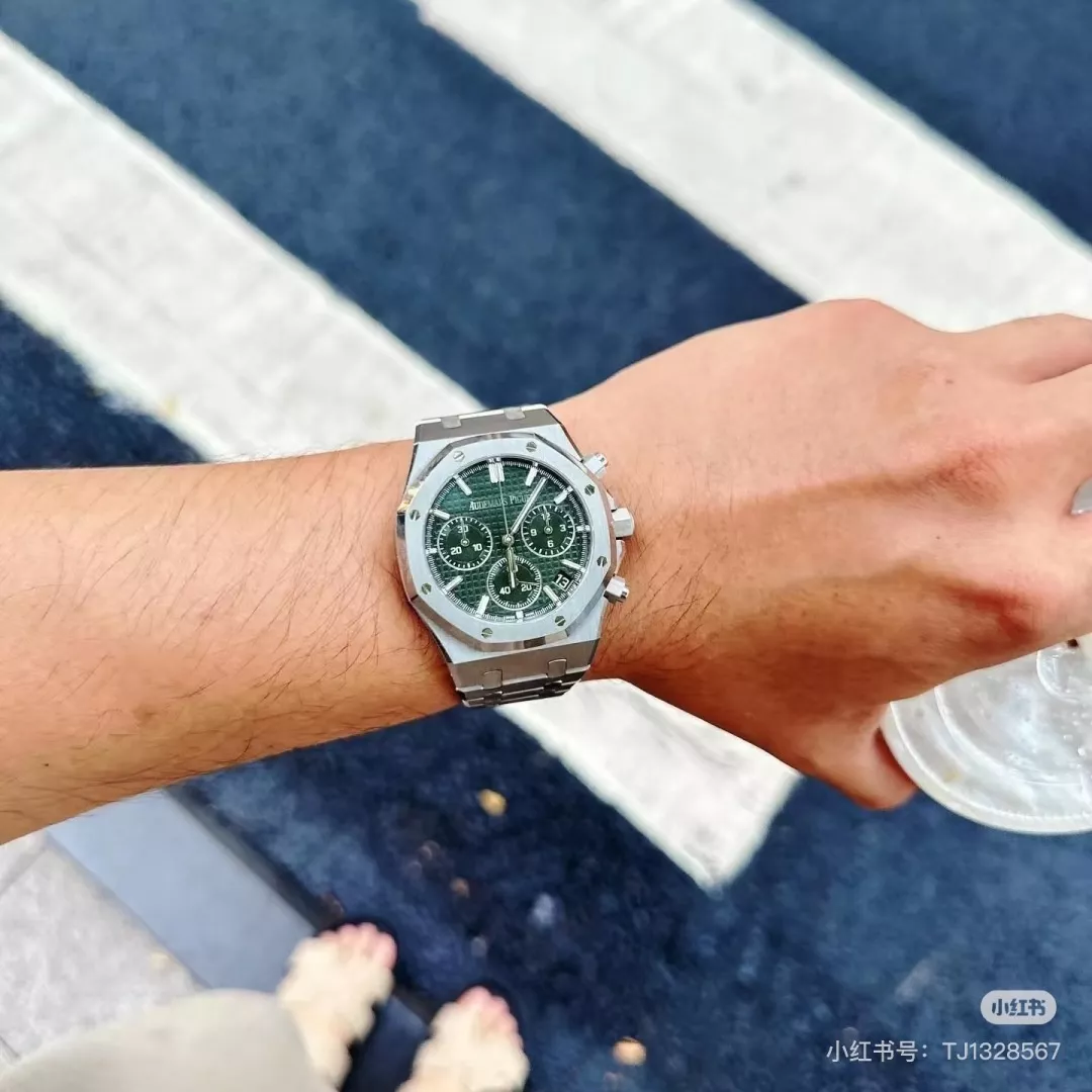 오데마피게 40mm 격자 다이얼 남성용 메탈 시계 상세 이미지 14