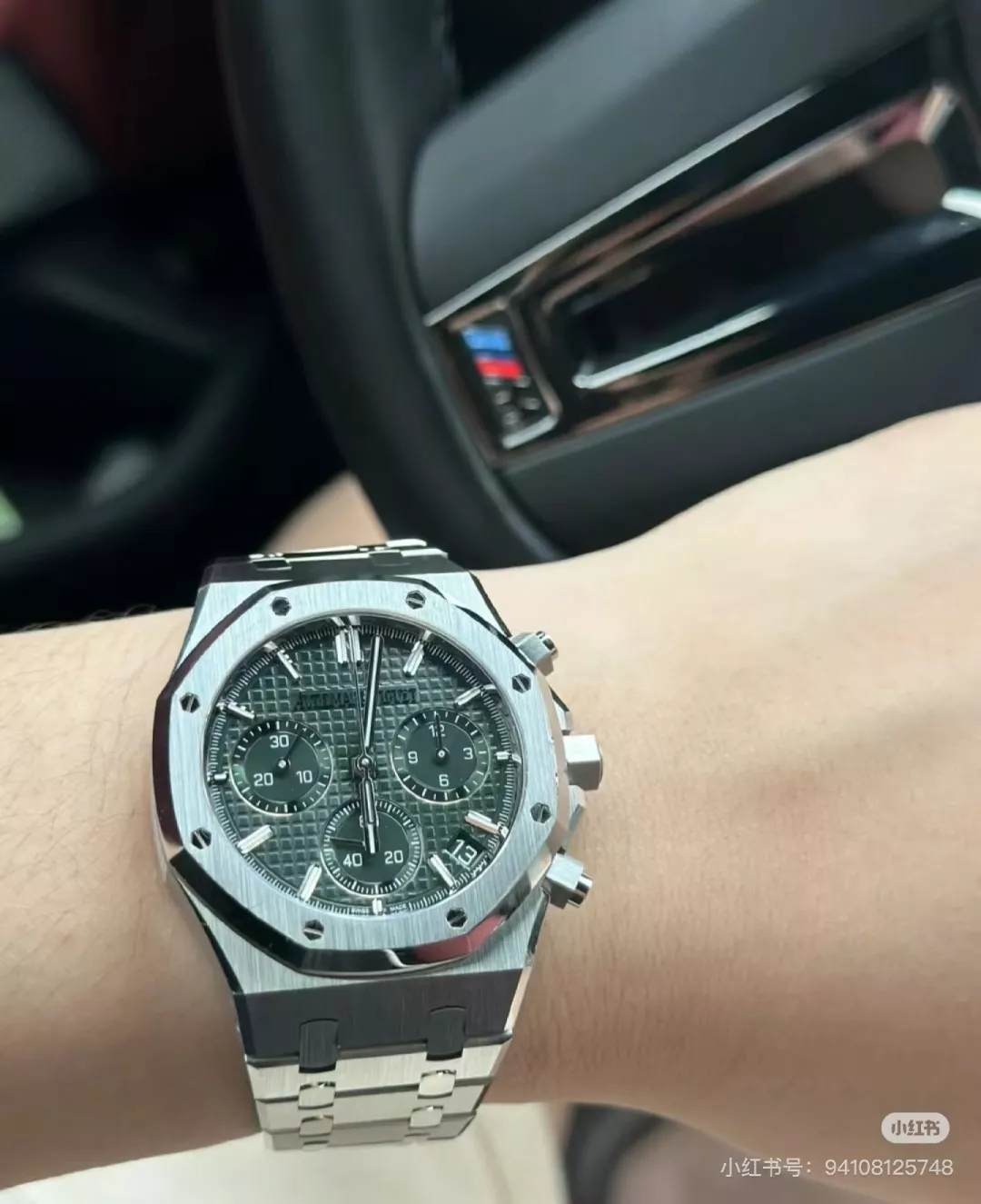 오데마피게 40mm 격자 다이얼 남성용 메탈 시계 상세 이미지 16