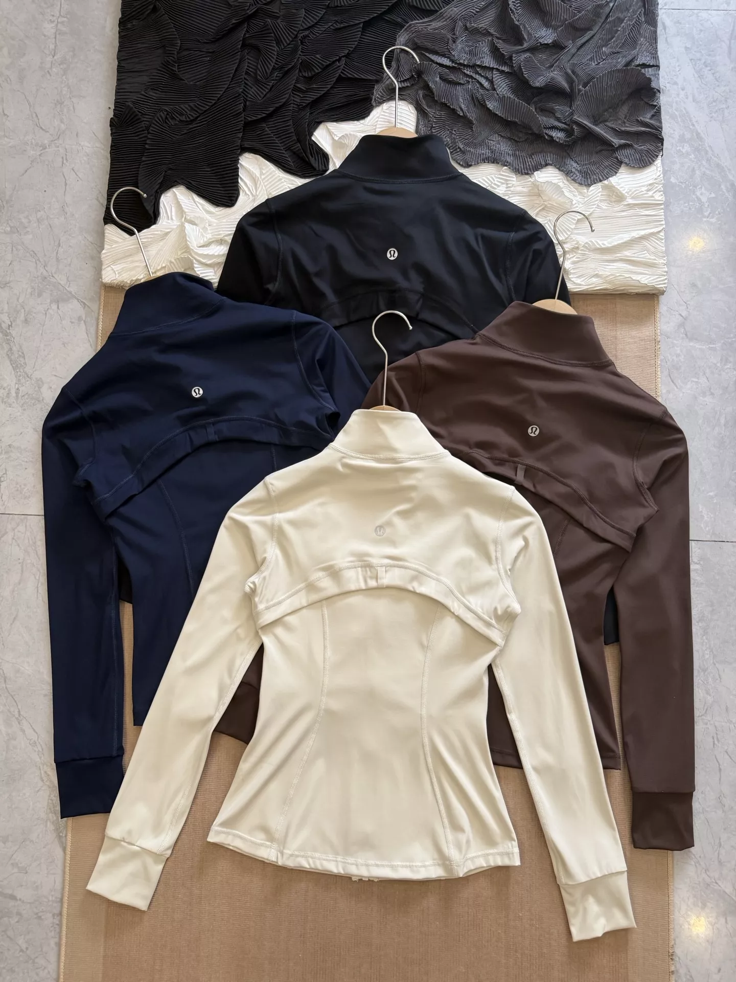 룰루레몬 금색 지퍼 슬림핏 여성용 집업 재킷 상세 이미지 7