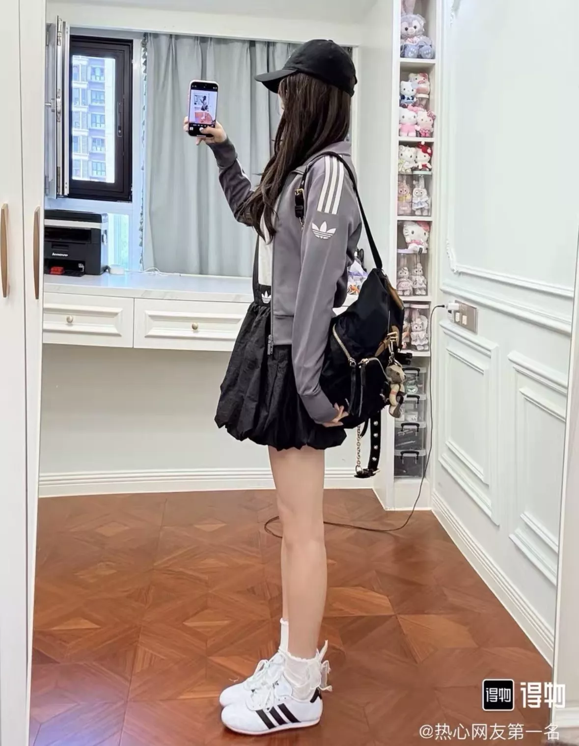 아디다스 삼선 자수 투웨이 여성용 집업 재킷 상세 이미지 24