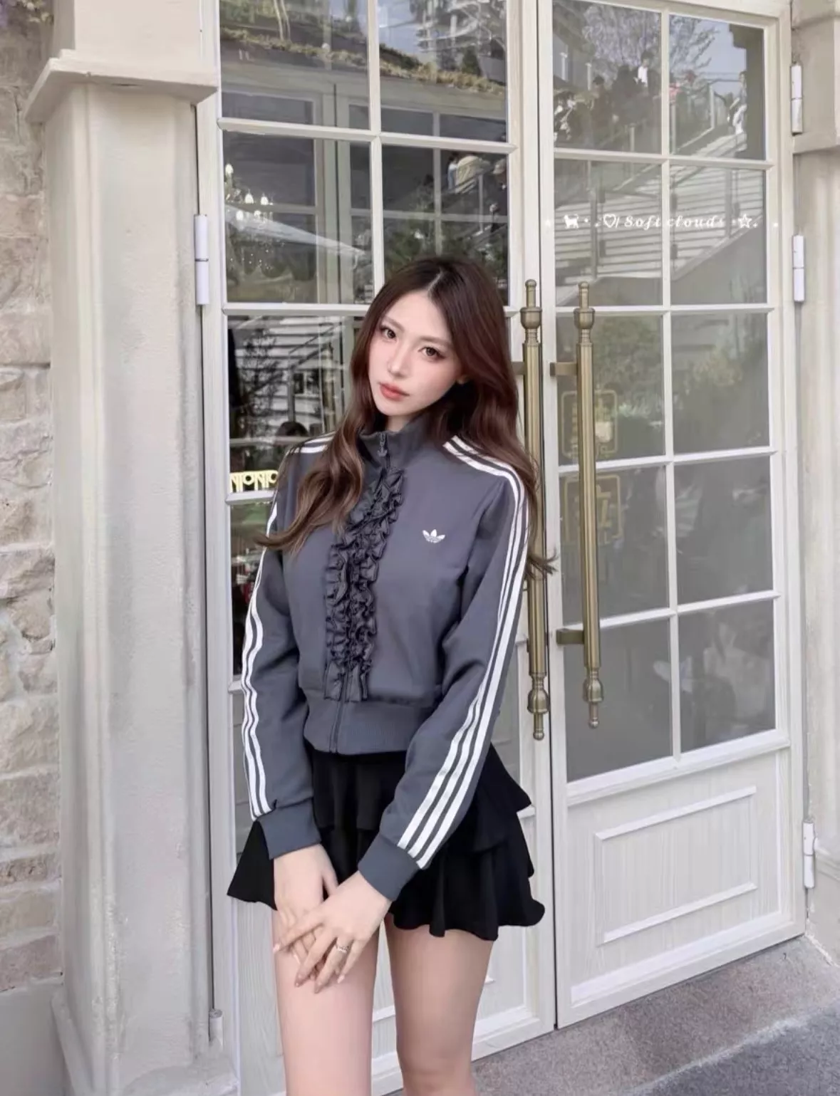 아디다스 프릴 크롭 여성용 집업 재킷 상세 이미지 28