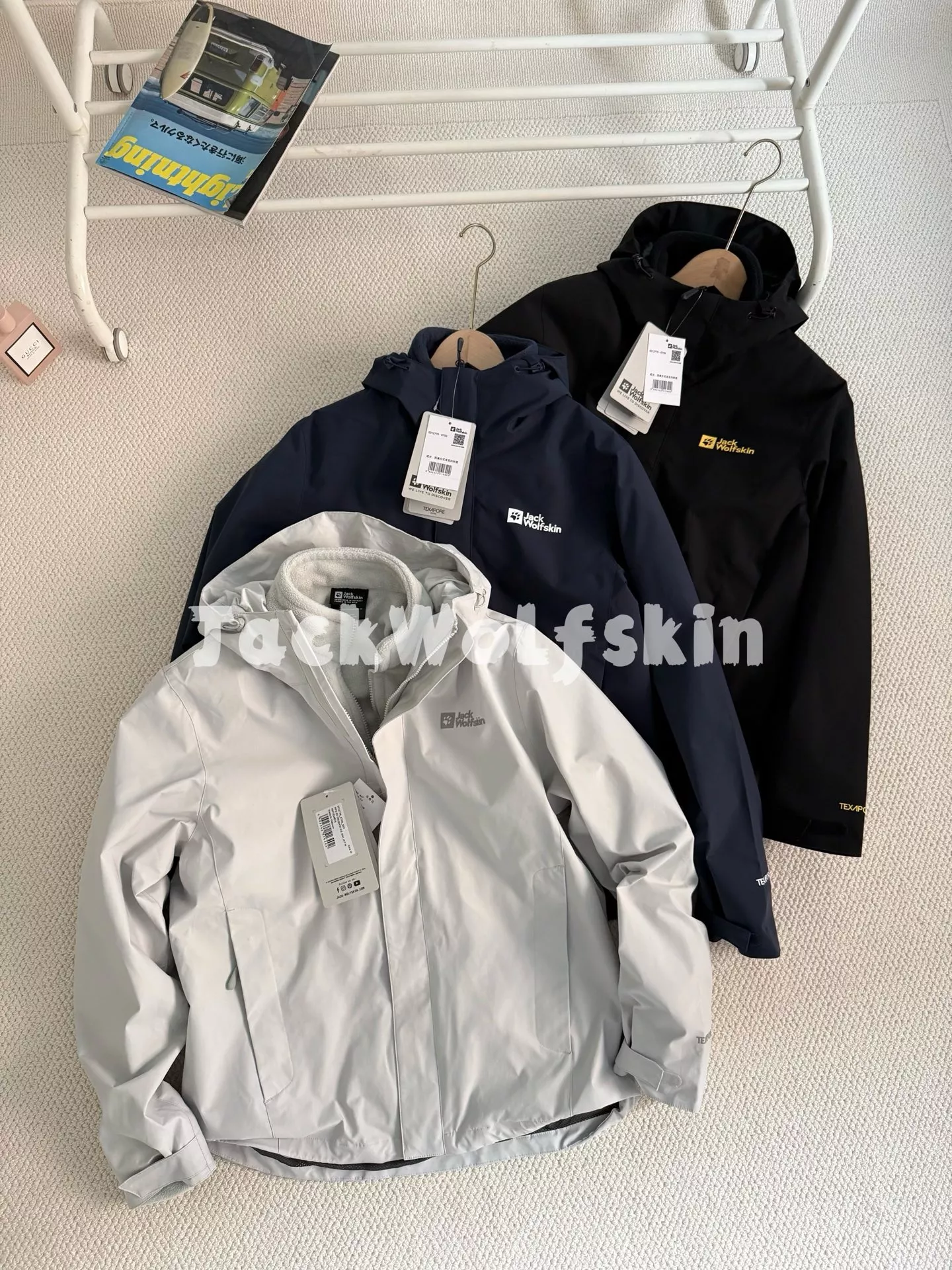 잭울프스킨 플리스 내피 남녀공용 후드 재킷 상세 이미지 1