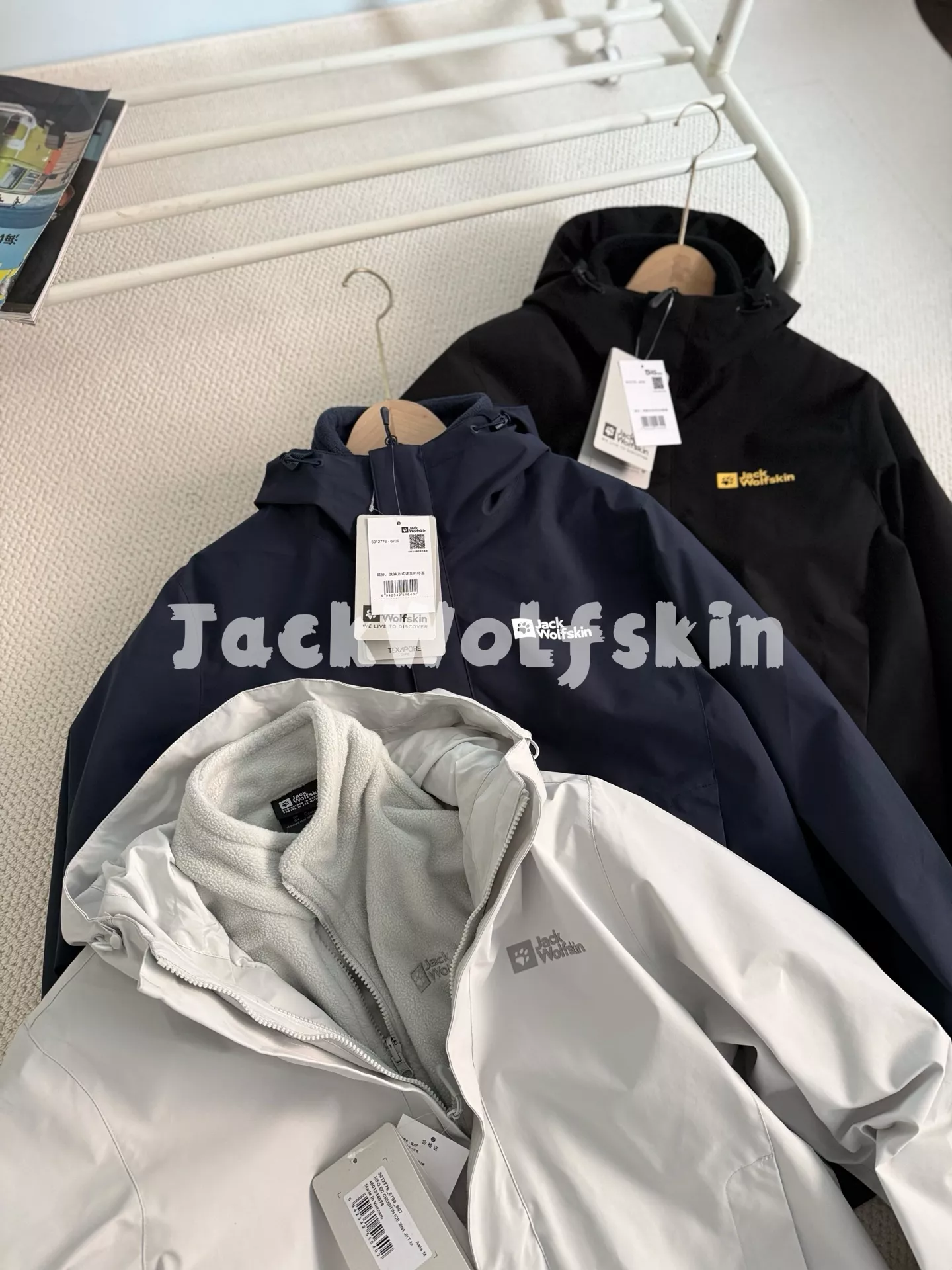 잭울프스킨 플리스 내피 남녀공용 후드 재킷 상세 이미지 10