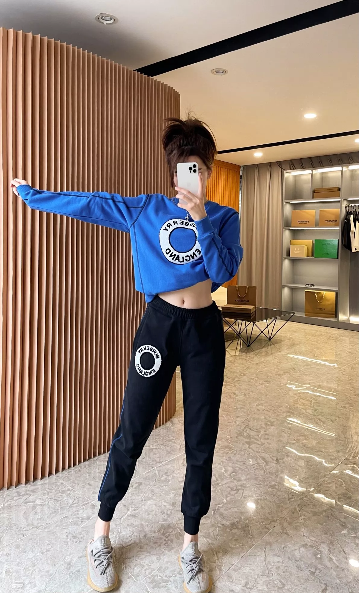 버버리 레터링 기모 남녀공용 상하의 세트 상세 이미지 82