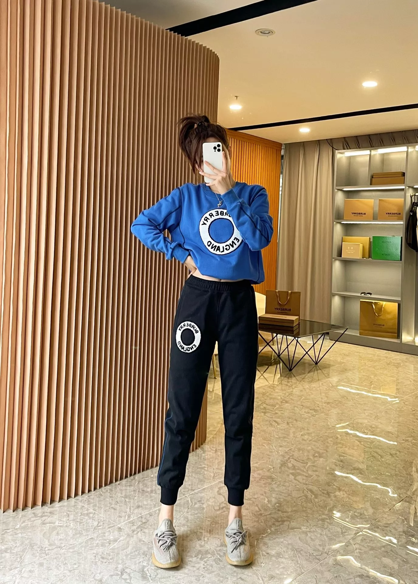 버버리 레터링 기모 남녀공용 상하의 세트 상세 이미지 85