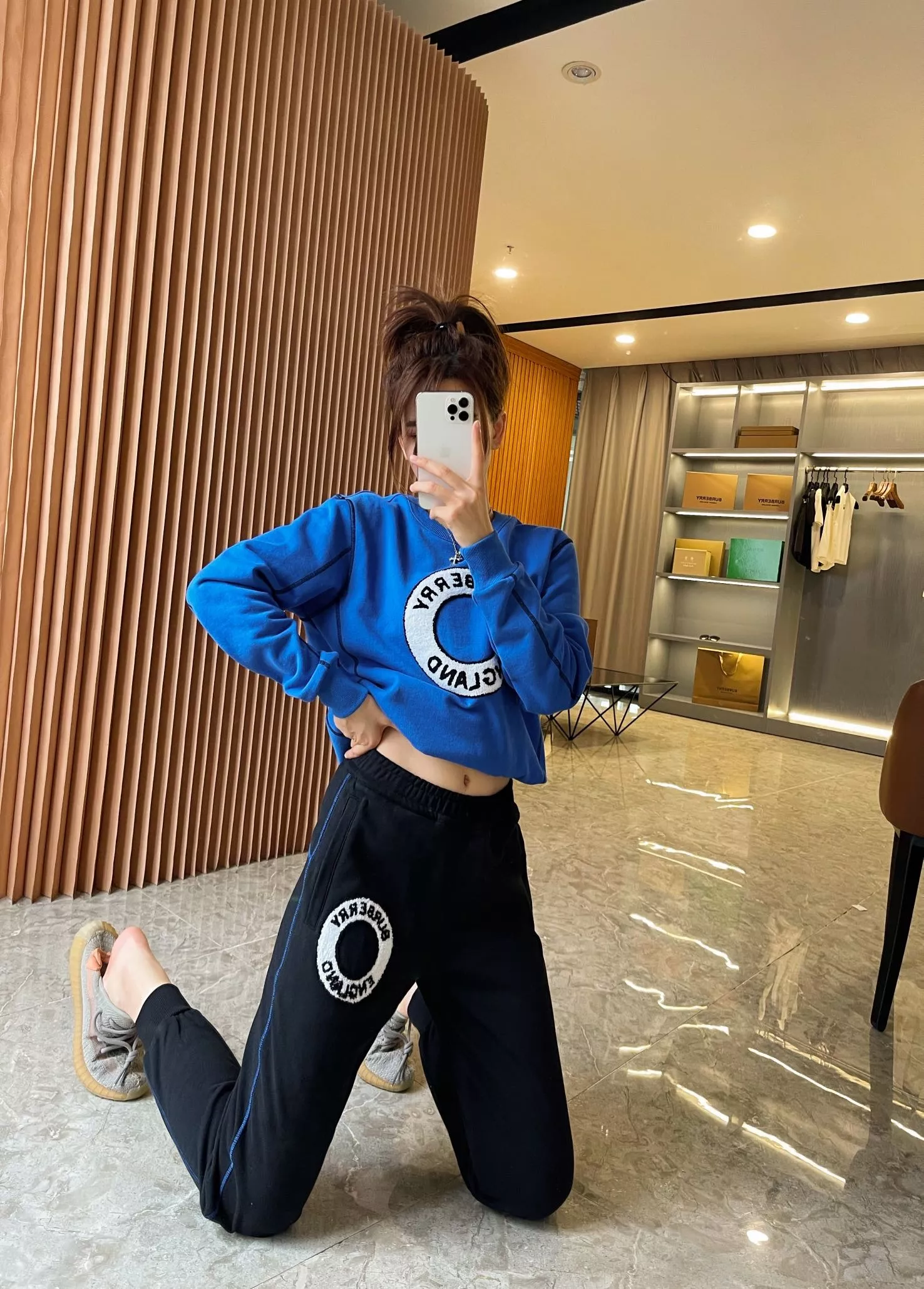 버버리 레터링 기모 남녀공용 상하의 세트 상세 이미지 87