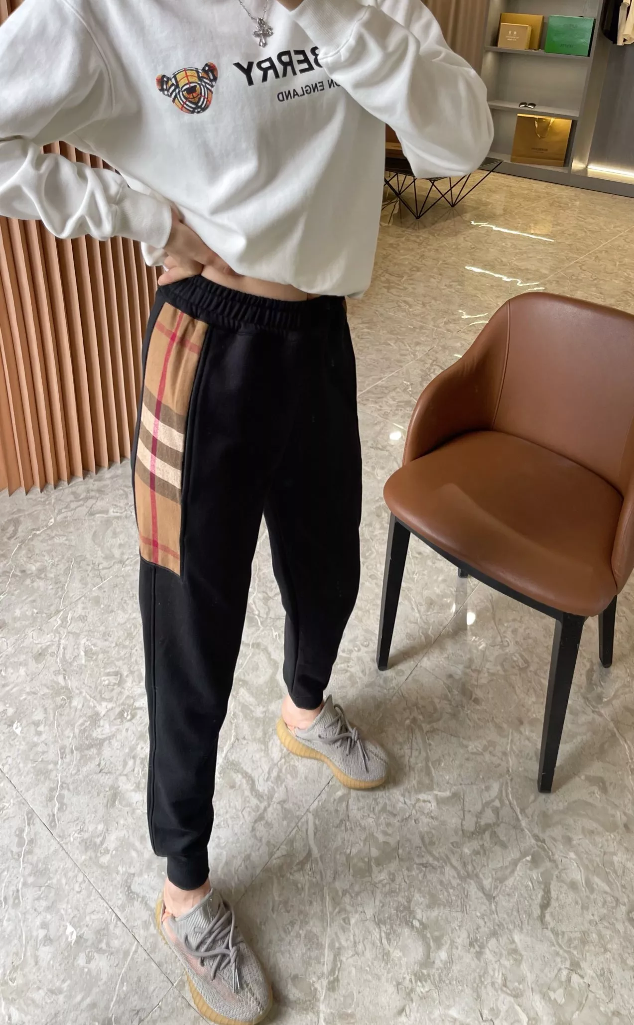 버버리 체크 후드 남녀공용 상하의 세트 상세 이미지 134
