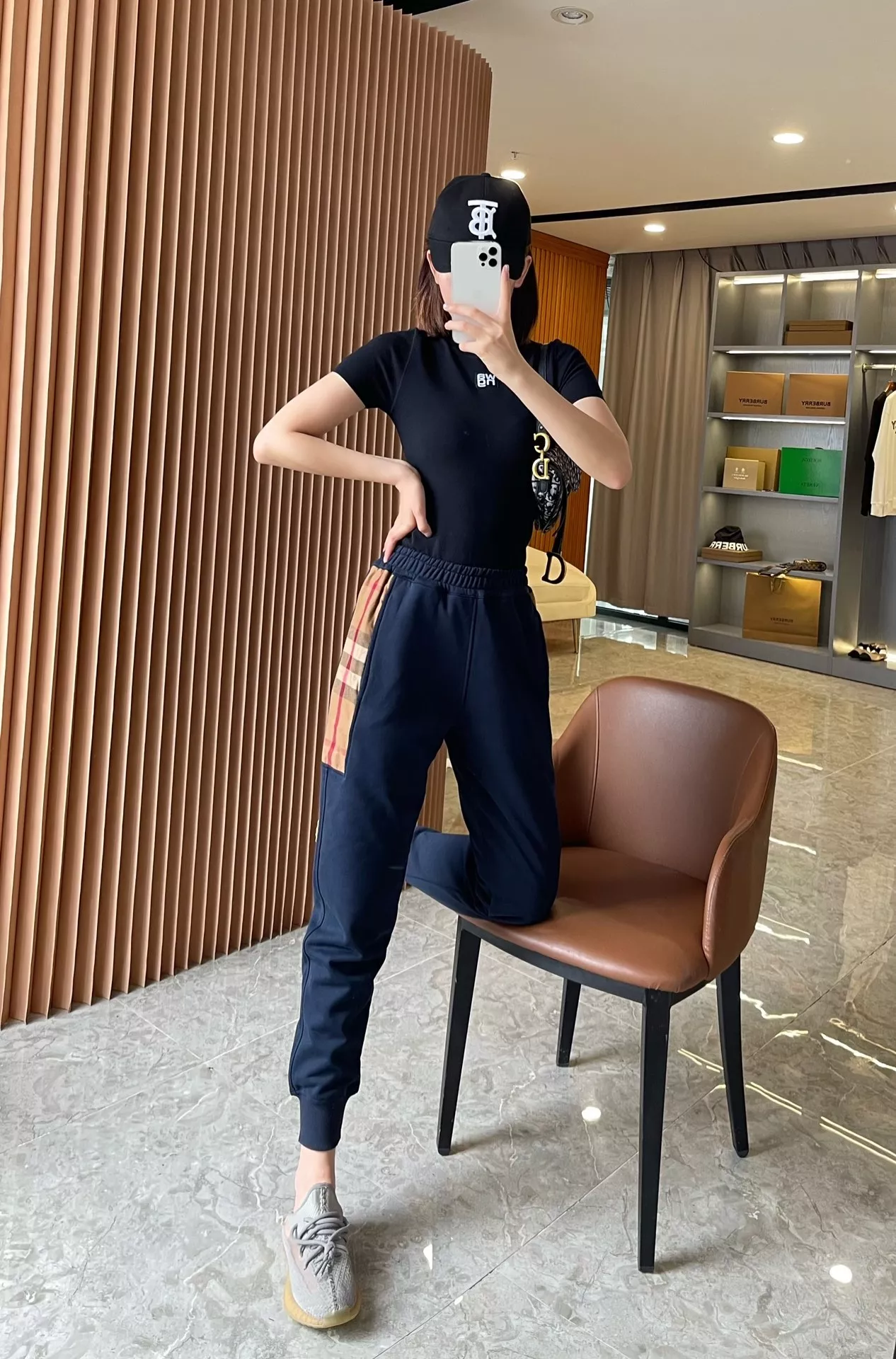 버버리 체크 후드 남녀공용 상하의 세트 상세 이미지 174