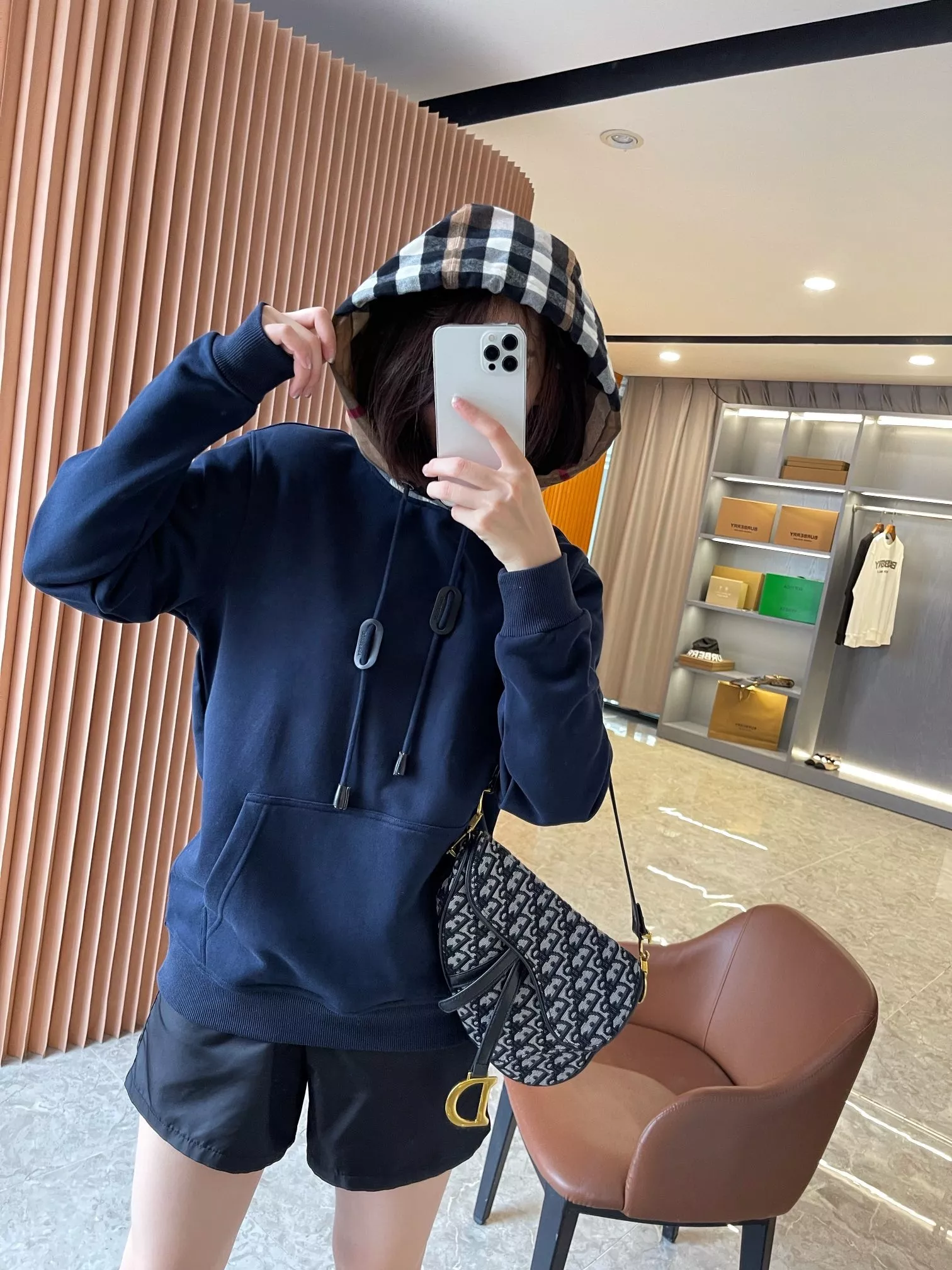 버버리 체크 후드 남녀공용 상하의 세트 상세 이미지 180