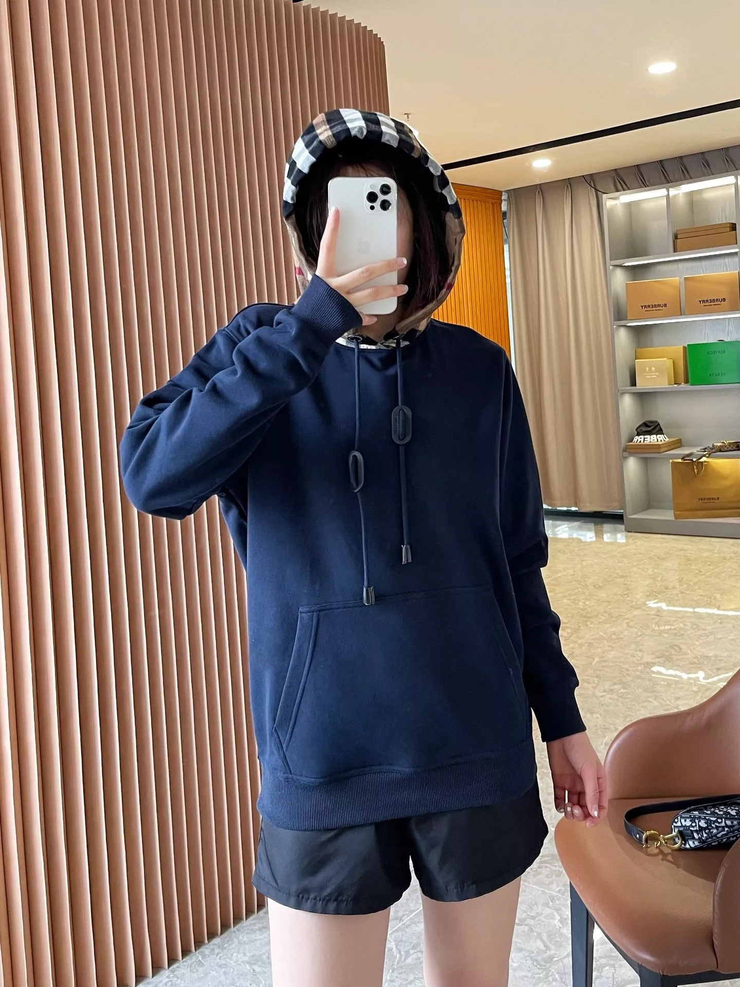 버버리 체크 후드 남녀공용 상하의 세트 상세 이미지 183
