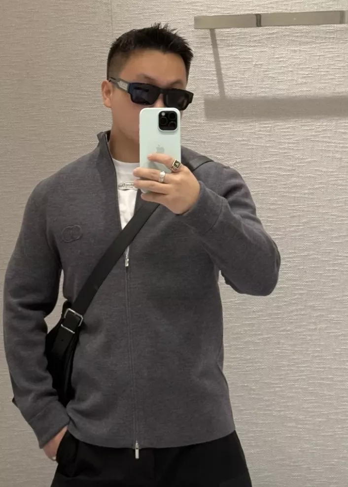 디올 입체 자수 울 집업 남녀공용 니트 재킷 상세 이미지 22