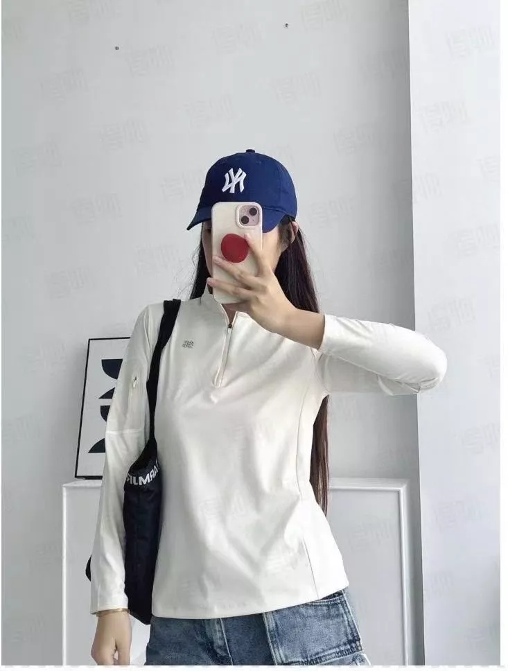 코오롱스포츠 스탠드넥 반집업 여성용 긴소매 티셔츠 상세 이미지 19