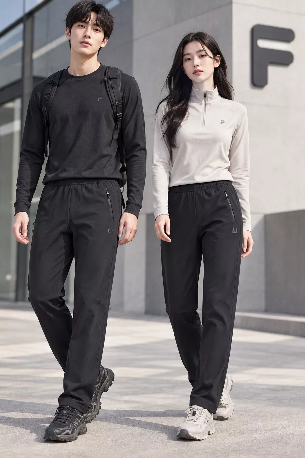 휠라 소프트셸 밴딩 남녀공용 트레이닝 팬츠 상세 이미지 20