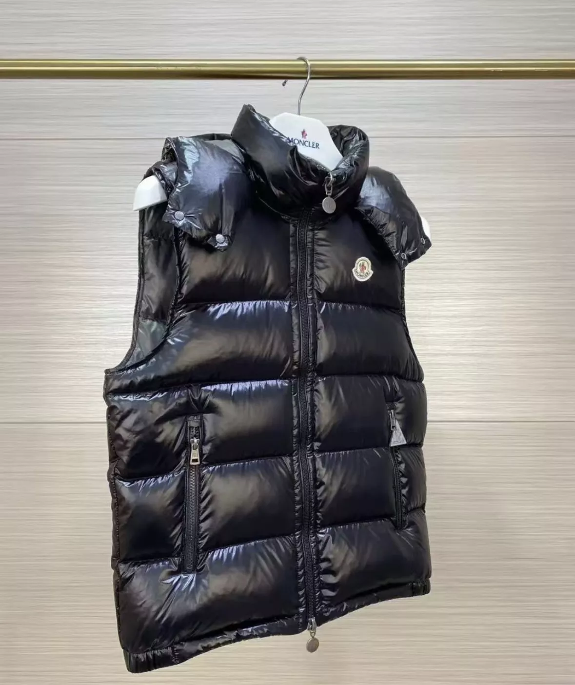몽클레어 후드 다운 남녀공용 패딩 조끼 상세 이미지 13