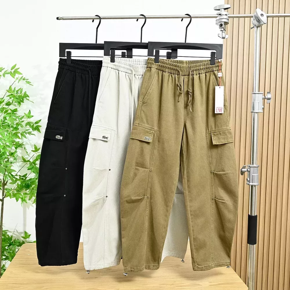 라코스테 밴딩 카고 남녀공용 캐쥬얼 팬츠