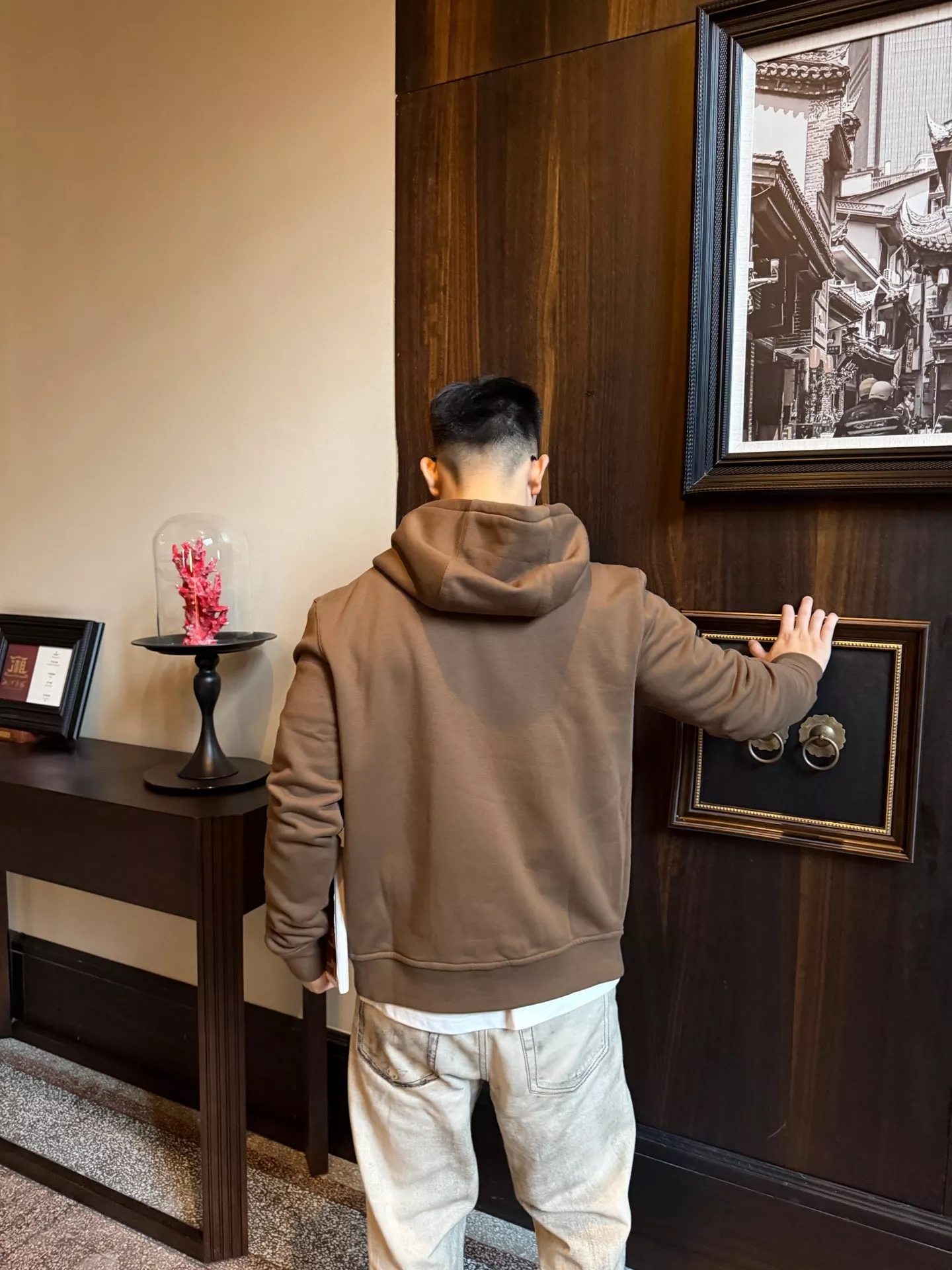 에르메스 가죽 자수 남녀공용 후드 재킷 상세 이미지 19