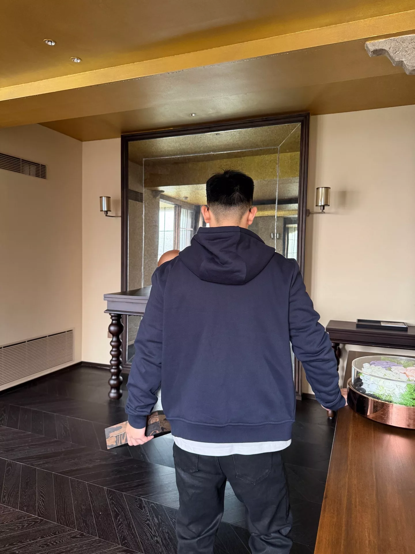 에르메스 마술 자수 가죽 포켓 남녀공용 후드 재킷 상세 이미지 18