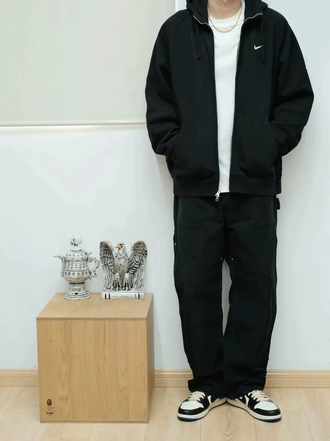 슈프림 기모 로고 자수 남녀공용 후드 재킷 상세 이미지 20
