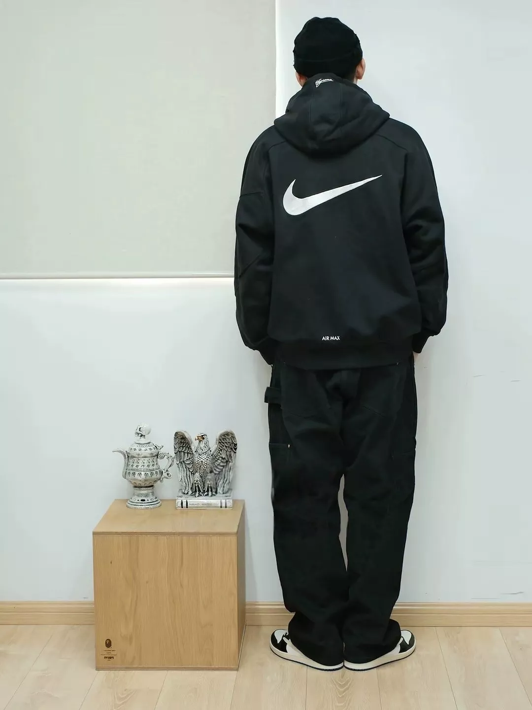 슈프림 기모 로고 자수 남녀공용 후드 재킷 상세 이미지 24