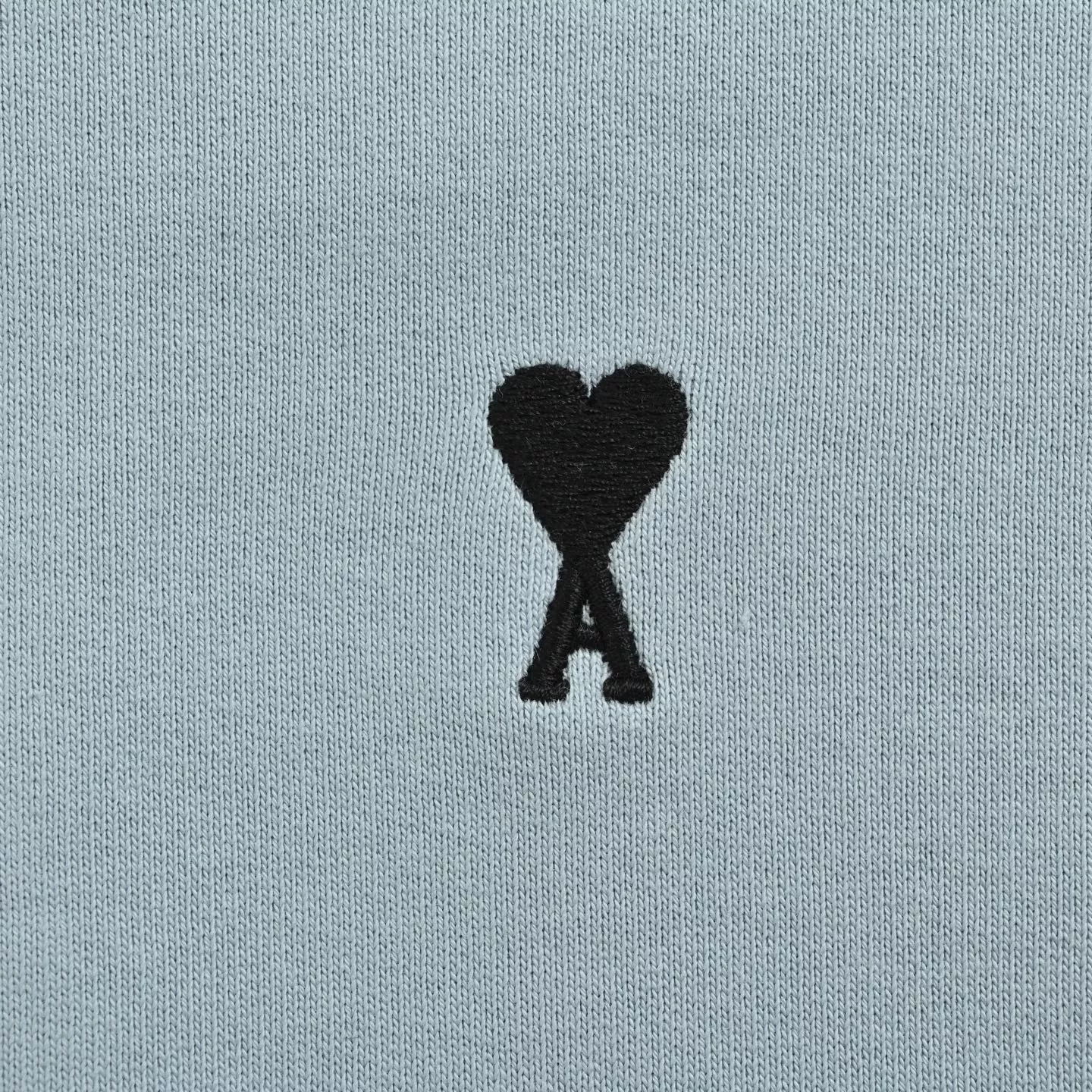 아미 하트 자수 면 남녀공용 후드 재킷 상세 이미지 8