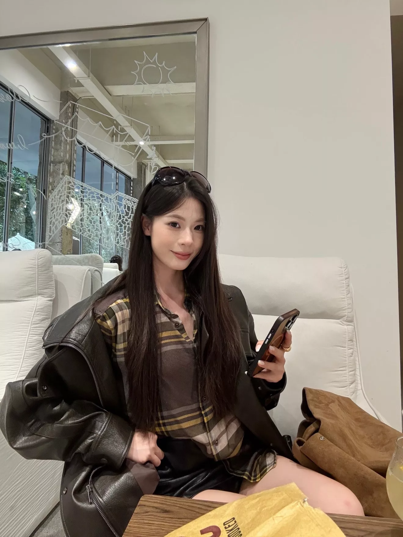 버버리 체크 텐셀 마 여성용 긴소매 셔츠 상세 이미지 23