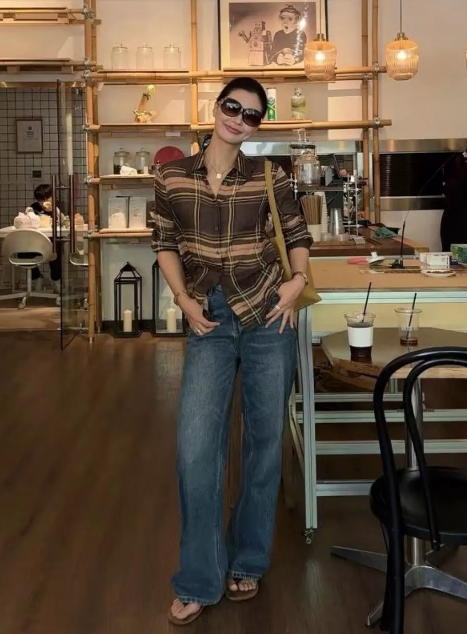 버버리 체크 텐셀 마 여성용 긴소매 셔츠 상세 이미지 24