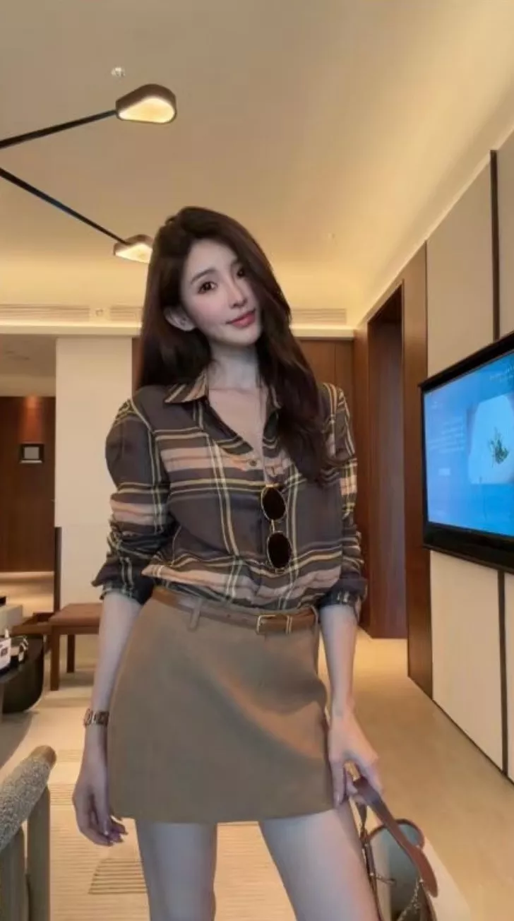버버리 체크 텐셀 마 여성용 긴소매 셔츠 상세 이미지 7