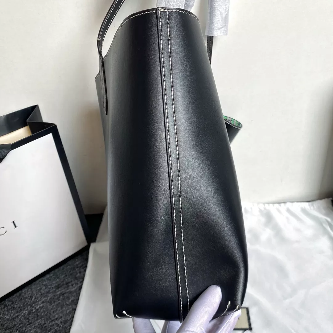 구찌 플라워 패턴 소가죽 양면 쇼퍼백 상세 이미지 3