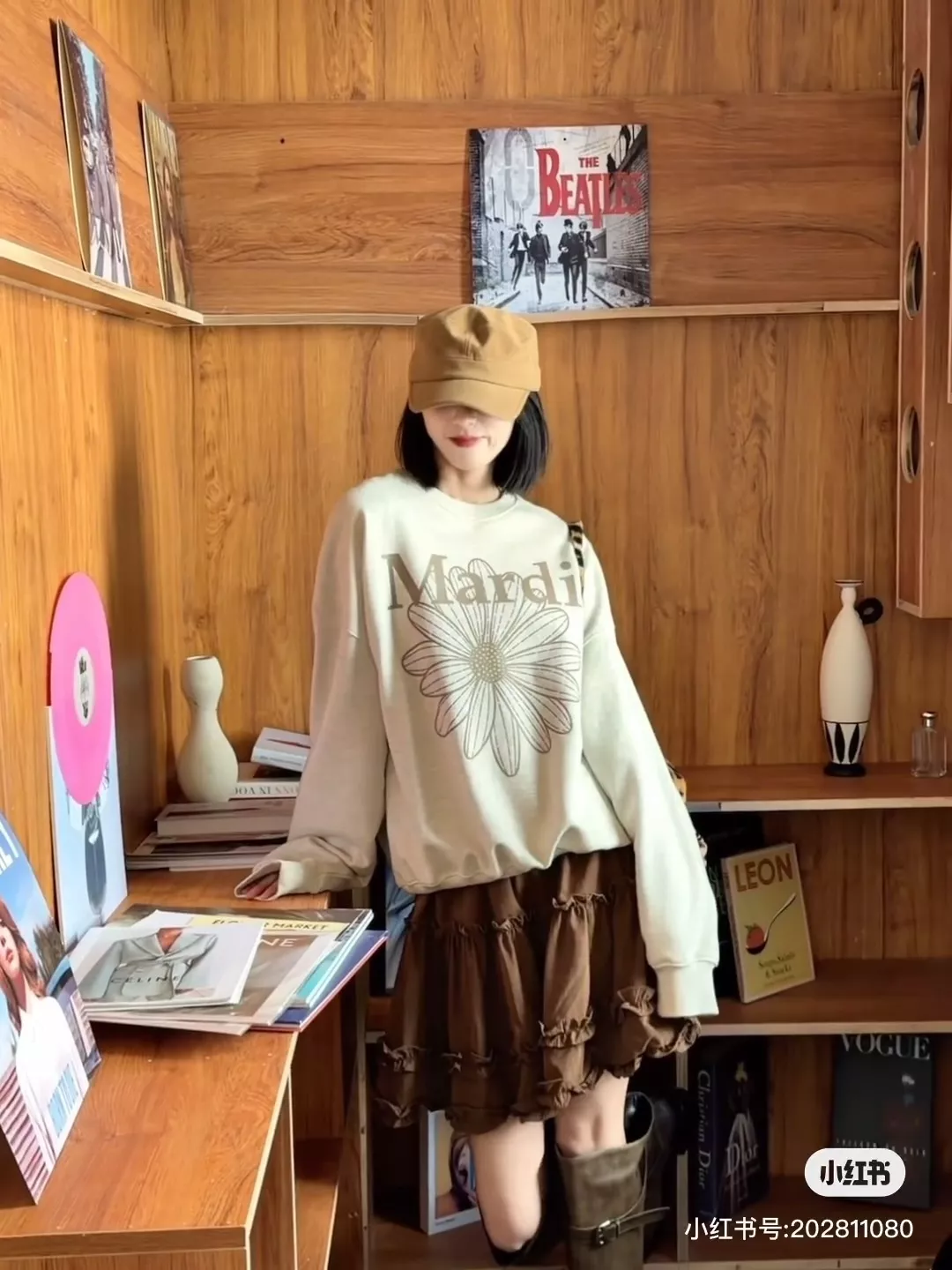 마르디 데이지 프린트 여성용 긴소매 티셔츠 상세 이미지 27