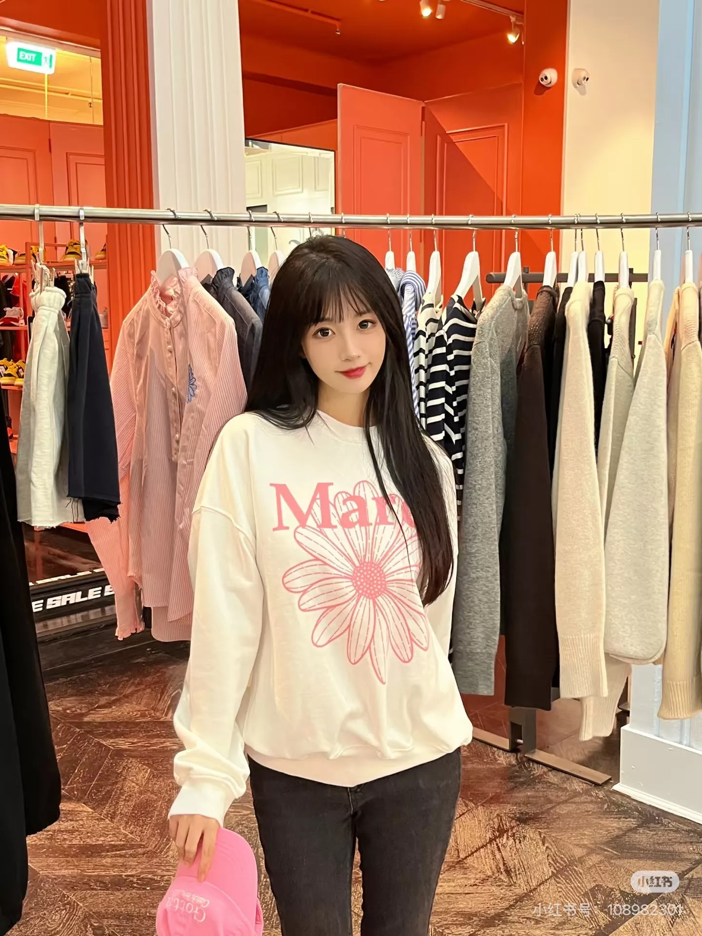마르디 데이지 프린트 여성용 긴소매 티셔츠 상세 이미지 37