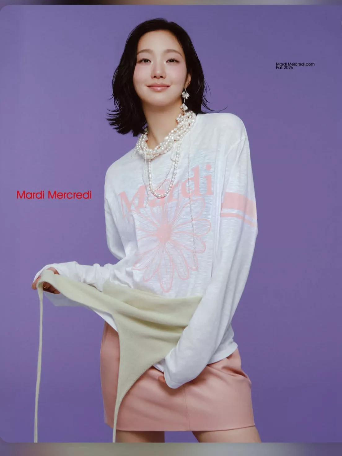 마르디 데이지 프린트 여성용 긴소매 티셔츠 상세 이미지 21