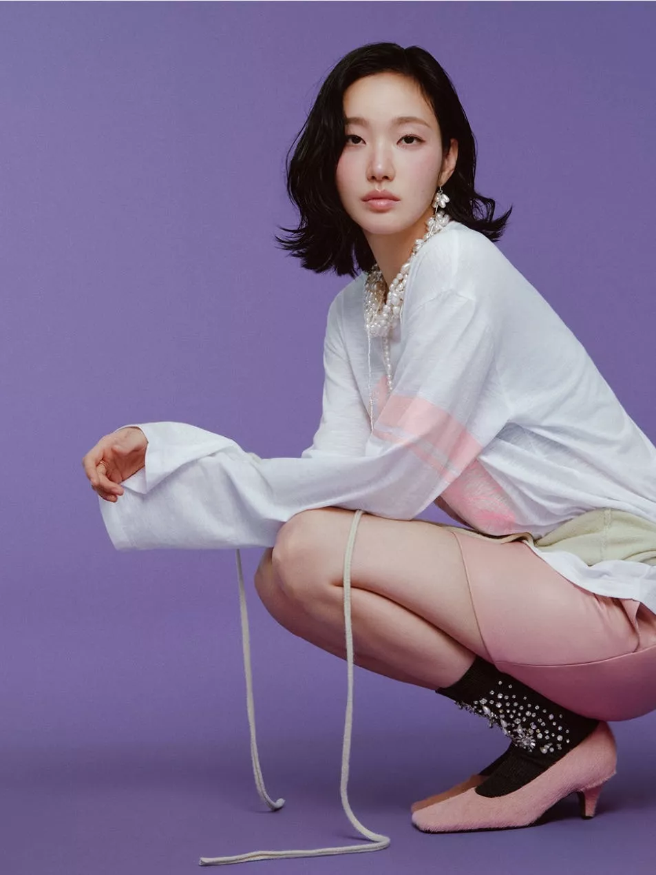 마르디 데이지 프린트 여성용 긴소매 티셔츠 상세 이미지 23