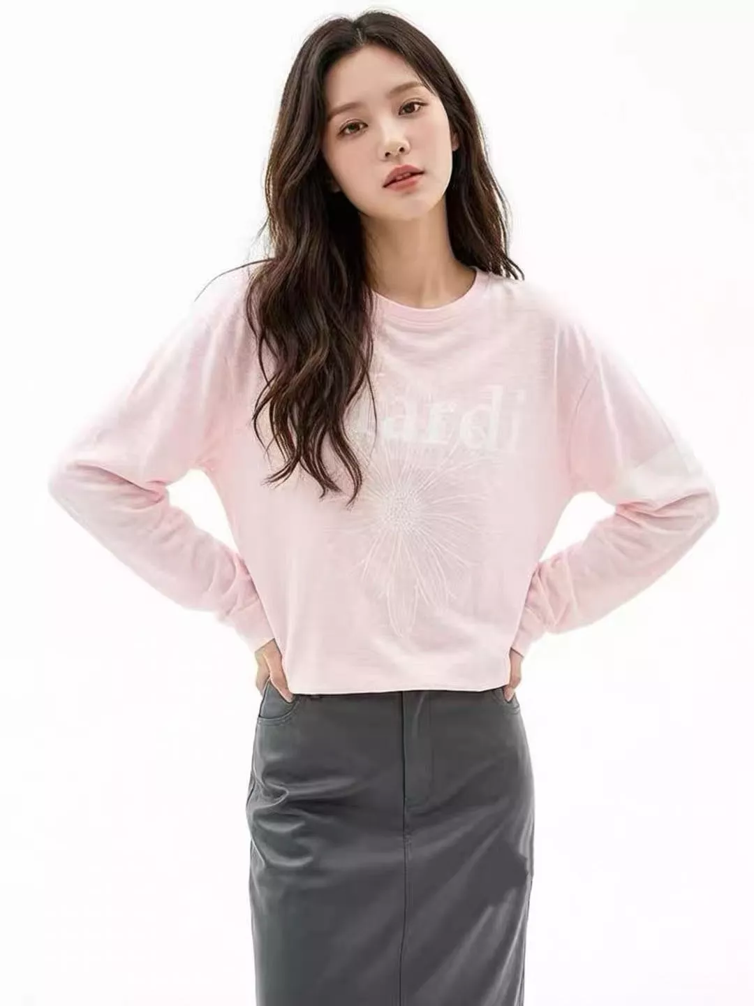 마르디 데이지 프린트 여성용 긴소매 티셔츠 상세 이미지 29