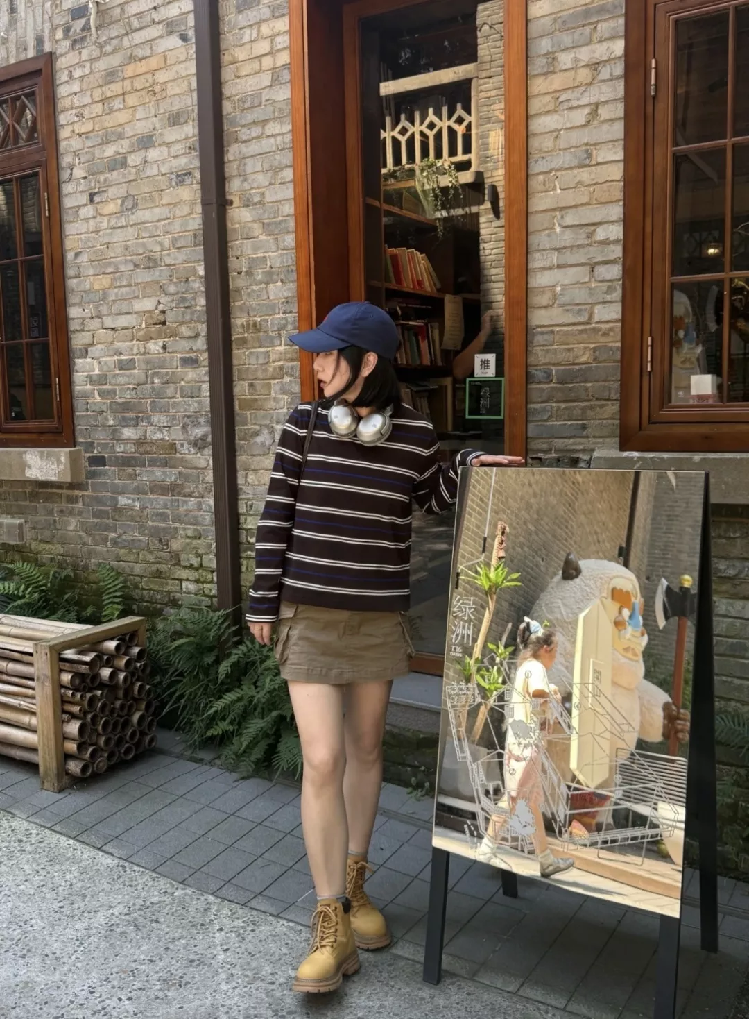 코스 선염 면 스트라이프 여성용 긴소매 티셔츠 상세 이미지 92