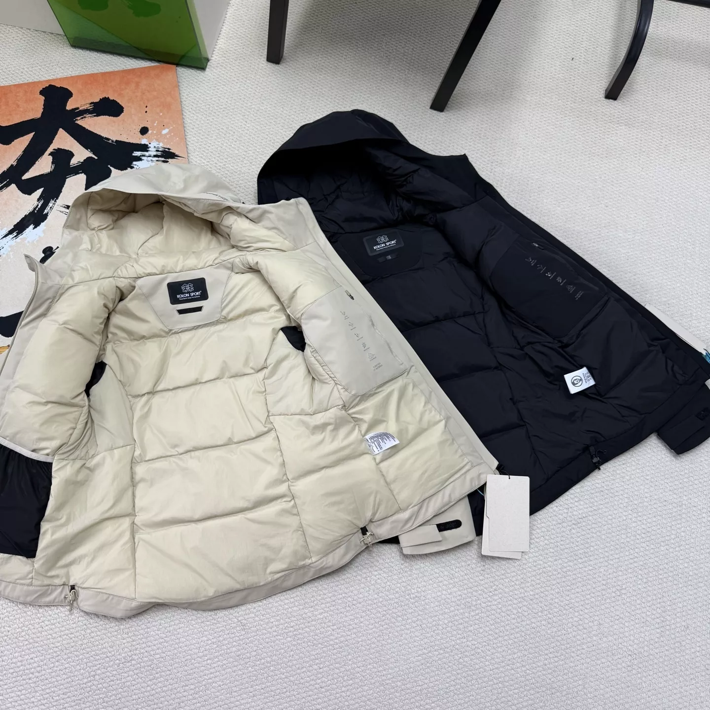 코오롱스포츠 후드 벨트 구스다운 여성용 쇼트 패딩 상세 이미지 23