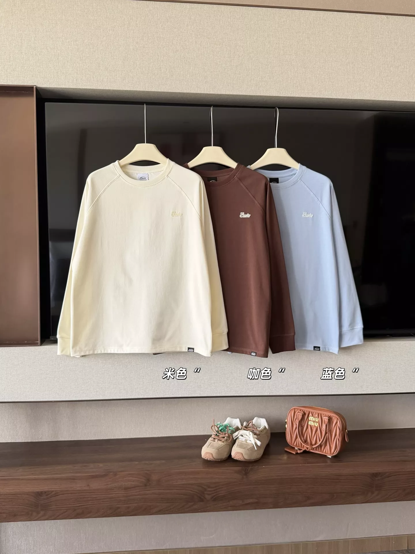 이미스 래글런 순면 여성용 긴소매 티셔츠 상세 이미지 10