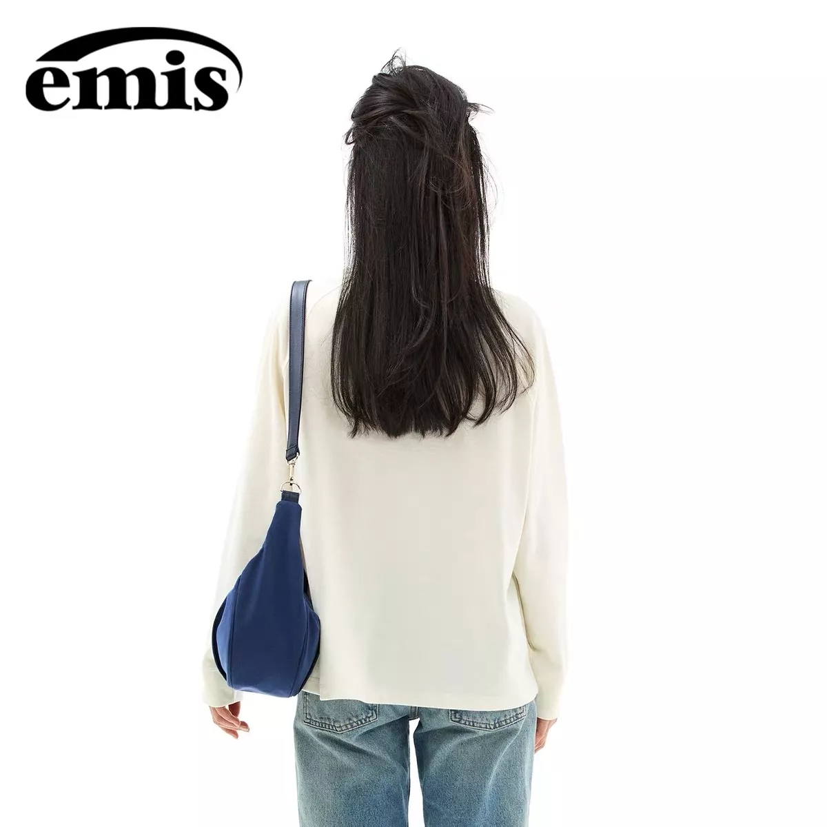 이미스 래글런 순면 여성용 긴소매 티셔츠 상세 이미지 3