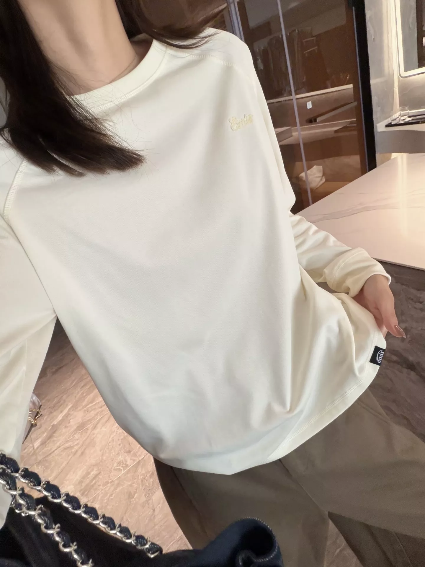 이미스 래글런 순면 여성용 긴소매 티셔츠 상세 이미지 70