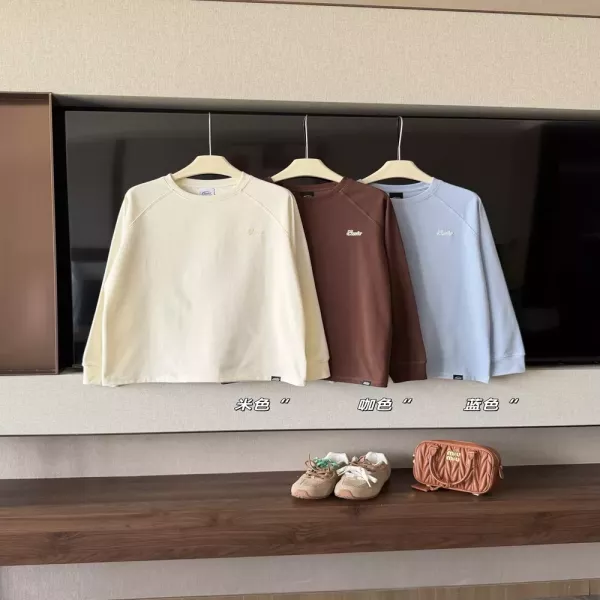 이미스 래글런 순면 여성용 긴소매 티셔츠