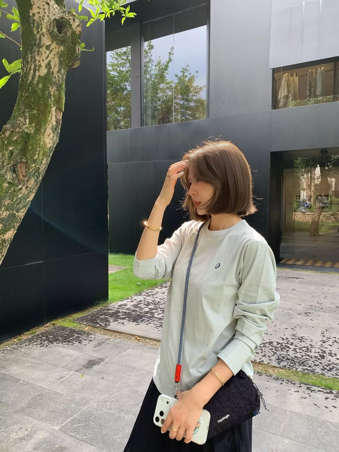 안코라우 만화 프린트 여성용 긴소매 티셔츠 상세 이미지 125