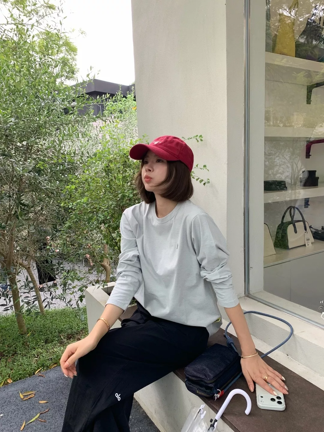 안코라우 만화 프린트 여성용 긴소매 티셔츠 상세 이미지 96