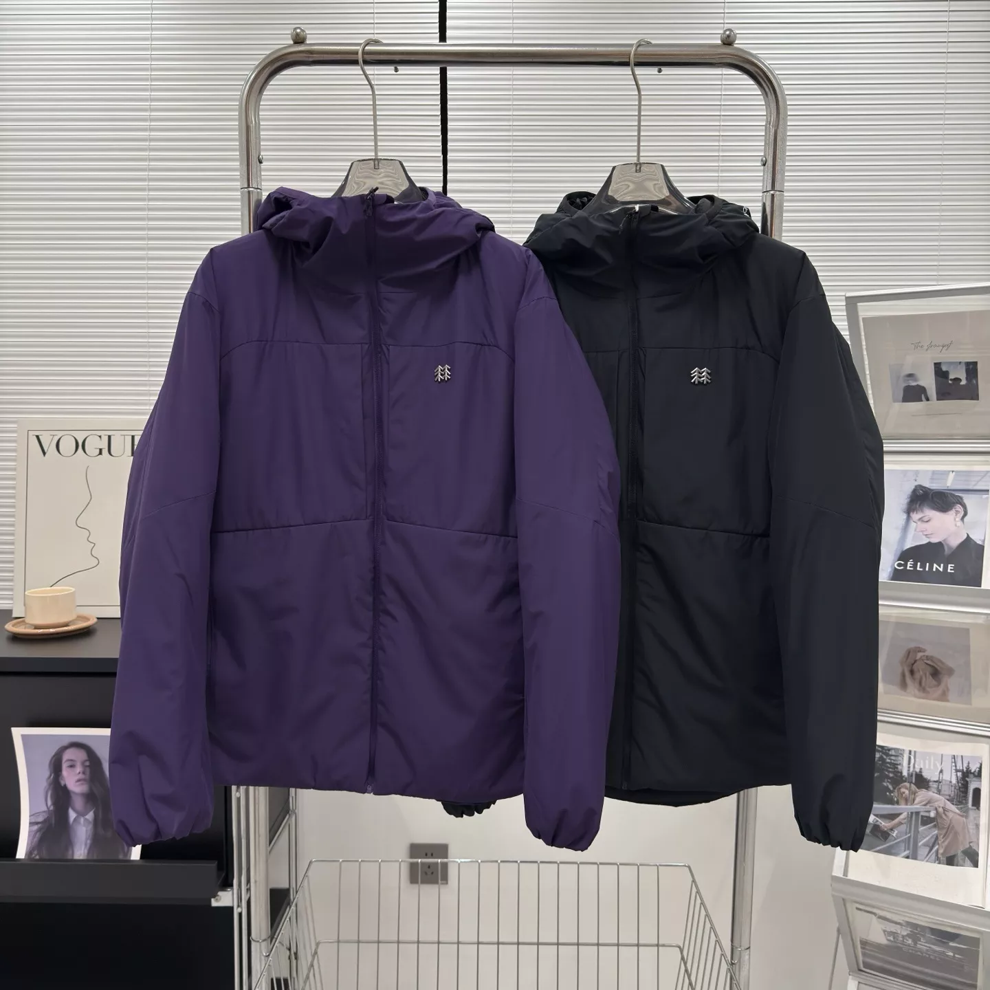코오롱스포츠 경량 후드 남녀공용 쇼트 패딩 상세 이미지 1