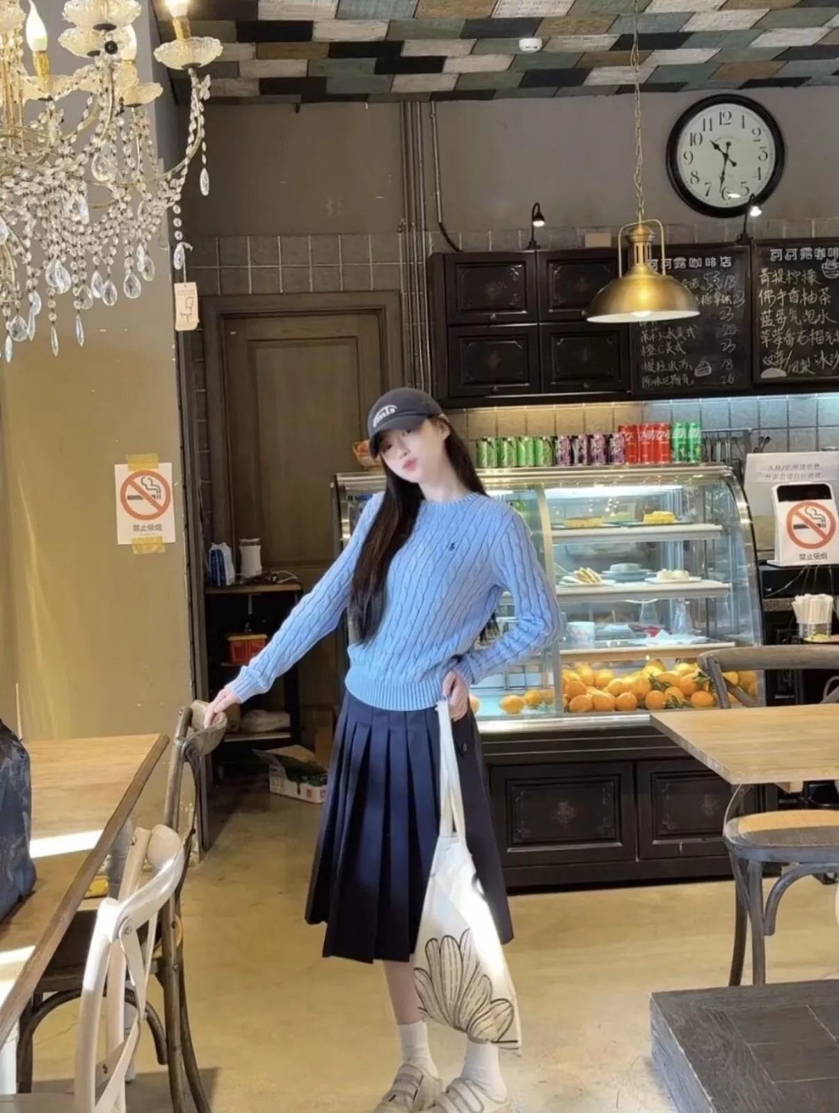 랄프로렌 꽈배기 자수 여성용 긴소매 니트 상세 이미지 23