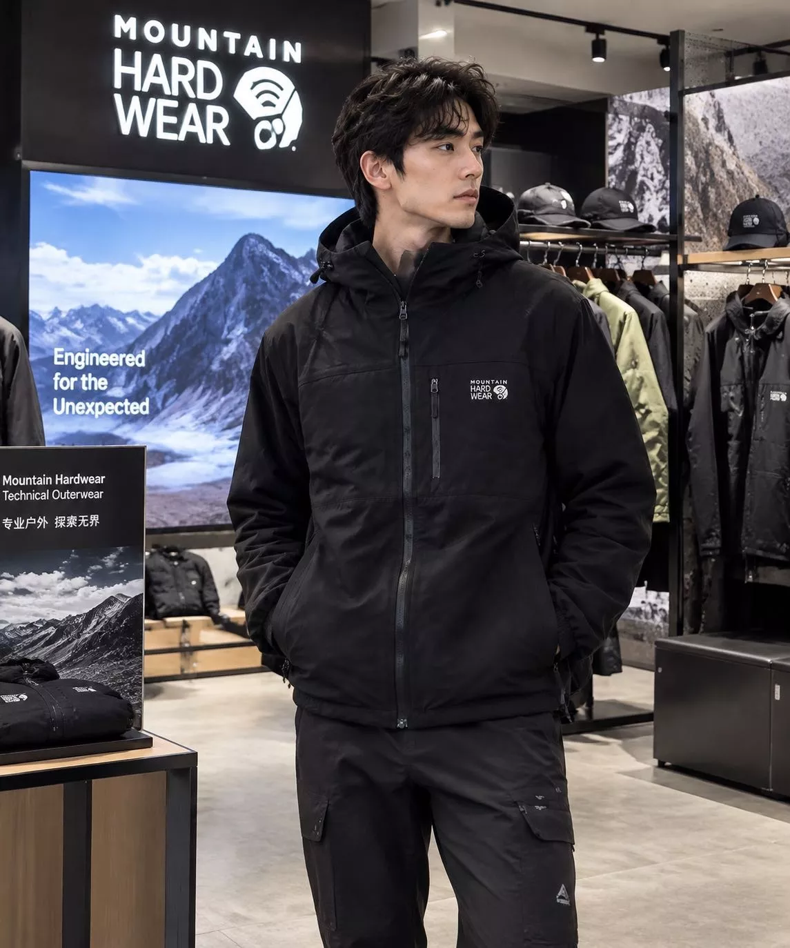 마운틴하드웨어 소프트셸 플리스 안감 남녀공용 후드 재킷 상세 이미지 23