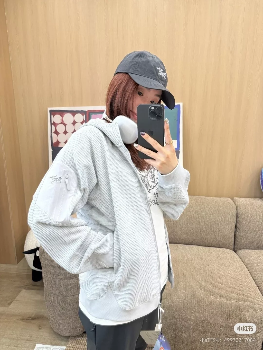 아크테릭스 와플 조직 집업 남녀공용 후드 재킷 상세 이미지 15