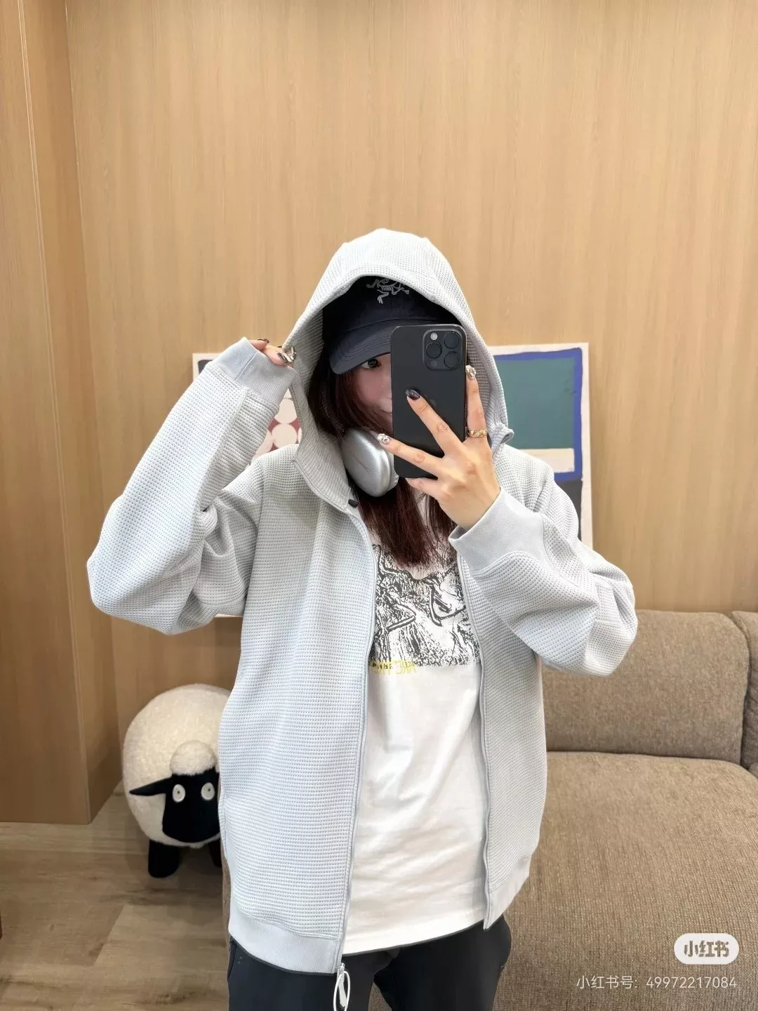 아크테릭스 와플 조직 집업 남녀공용 후드 재킷 상세 이미지 24