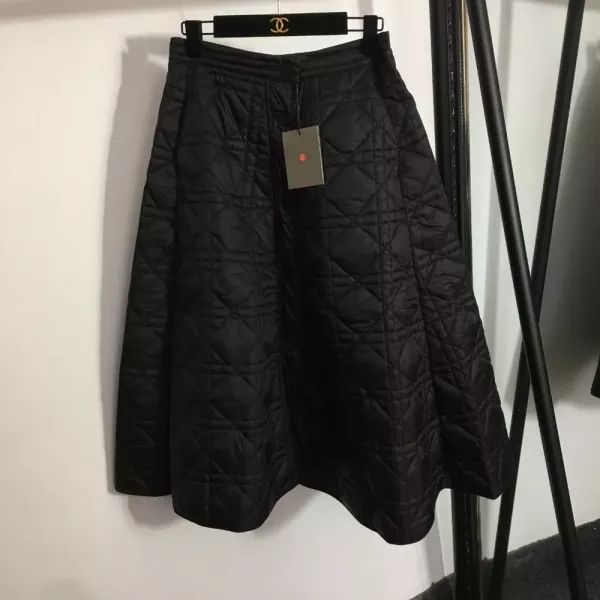 디올 다이아 자수 패딩 여성용 롱 스커트
