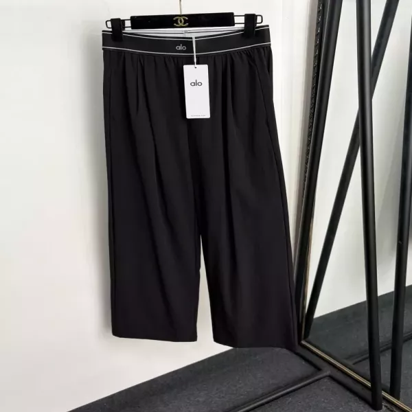 알로요가 레터링 일자핏 여성용 캐쥬얼 팬츠